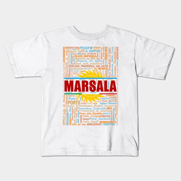 Wordart: Marsala Kids T-Shirt by Condormax